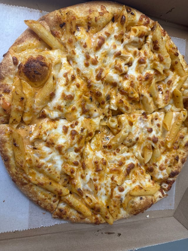 Penne Vodka Pizza.